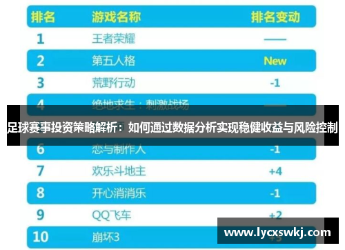 足球赛事投资策略解析：如何通过数据分析实现稳健收益与风险控制